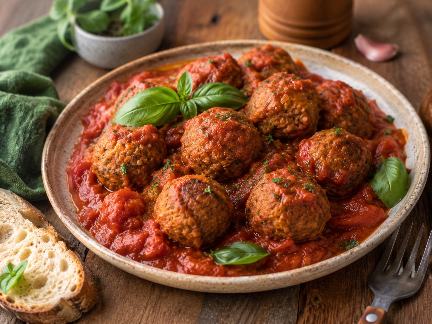 Polpette vegane di lenticchie al sugo